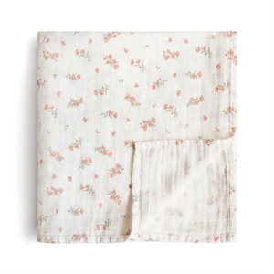 Mushie Swaddle - Pink Flowers